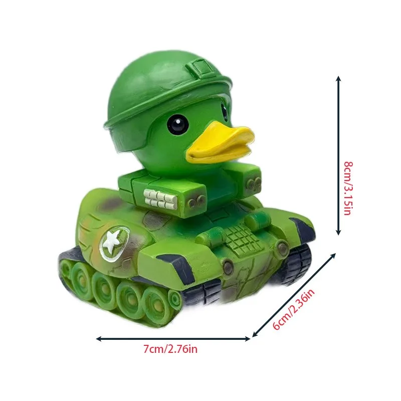 Veteran Tribute Duck Figurines Decoration Tank Plane Duck Resin Statue Ornament Military Theme Decor Creative Collectible Gift