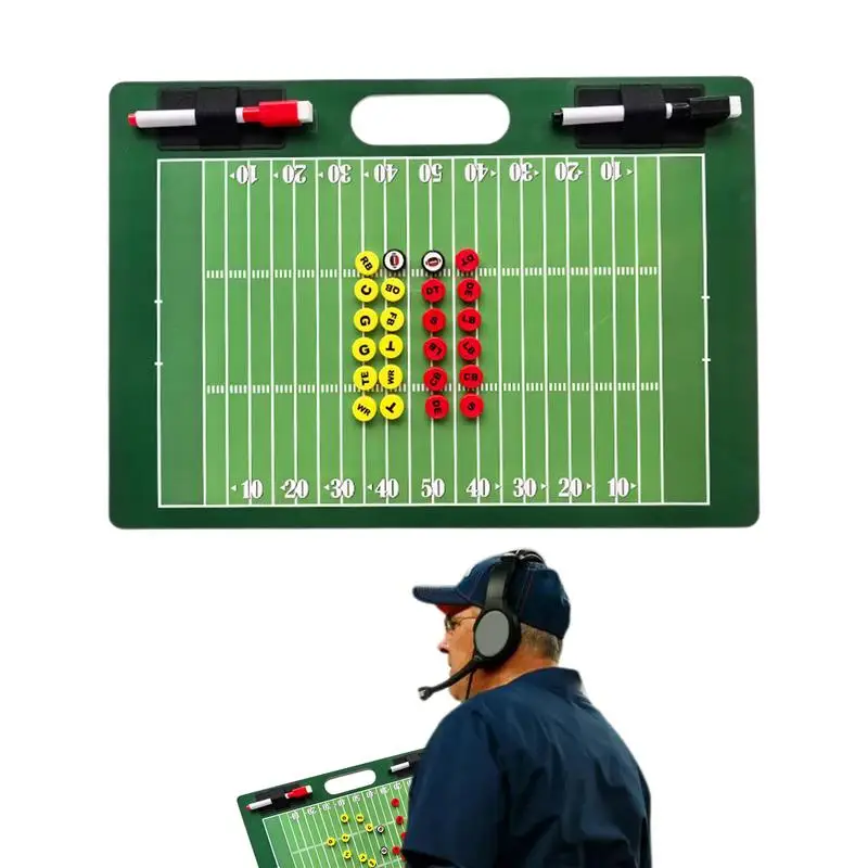 Football Coaching Boards Long-Lasting Tactics Boards Portable Includes Pens For Coaches Football Enthusiasts