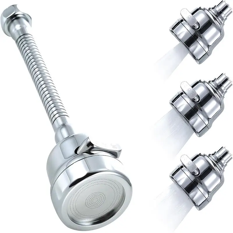Water Tap Nozzle 360 Rotation Faucet Sprayer 2/3 Mode Kitchen Faucet Extender Aerator Splash Bubbler Kitchen Accessories