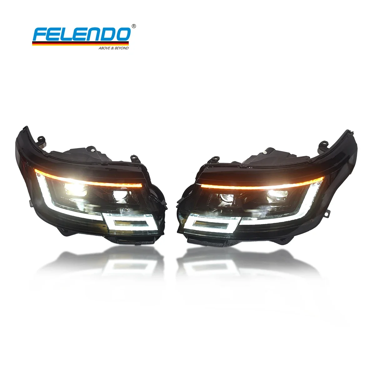 New Design 2023 Style Not Change Front Bumper LED Headlights For Range Rover Vogue 2014-2017 LHD Car Plug And Play