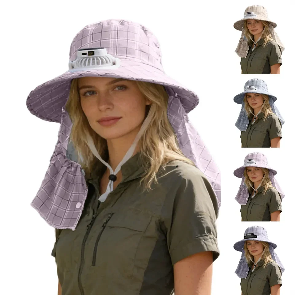 Visor Hats Solar Sonnenhut Mit Integriertem Ventilator Upf 50+ Breiter Krempe Outdoor FüR Gartenarbeit Am Strand Uh Hat