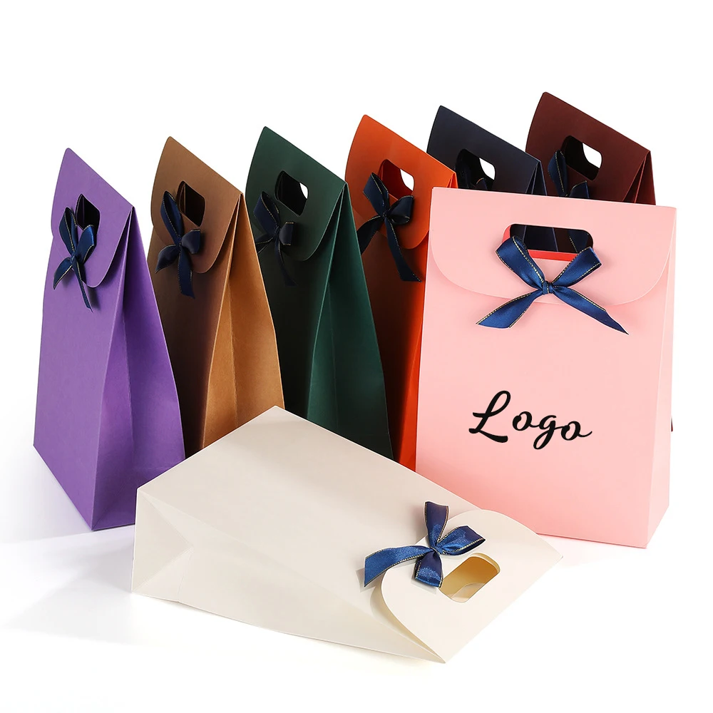 شعار مخصص الوجه رفرف Bowknot ورقة مقبض الحلوى لصالح حقائب للهدايا لحفل زفاف استحمام الطفل الأعمال الطرف الديكور حقيبة التعبئة والتغليف #6