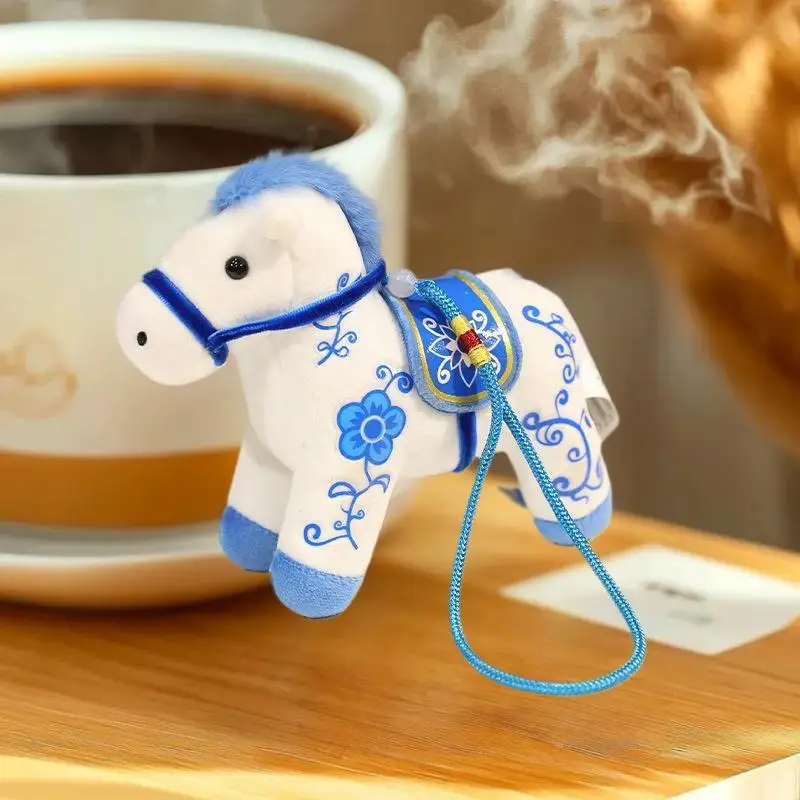 Juguete de peluche de mascota de pony suave y realista; Regalo ideal para recién nacidos, colgante decorativo del año 2026 del caballo
