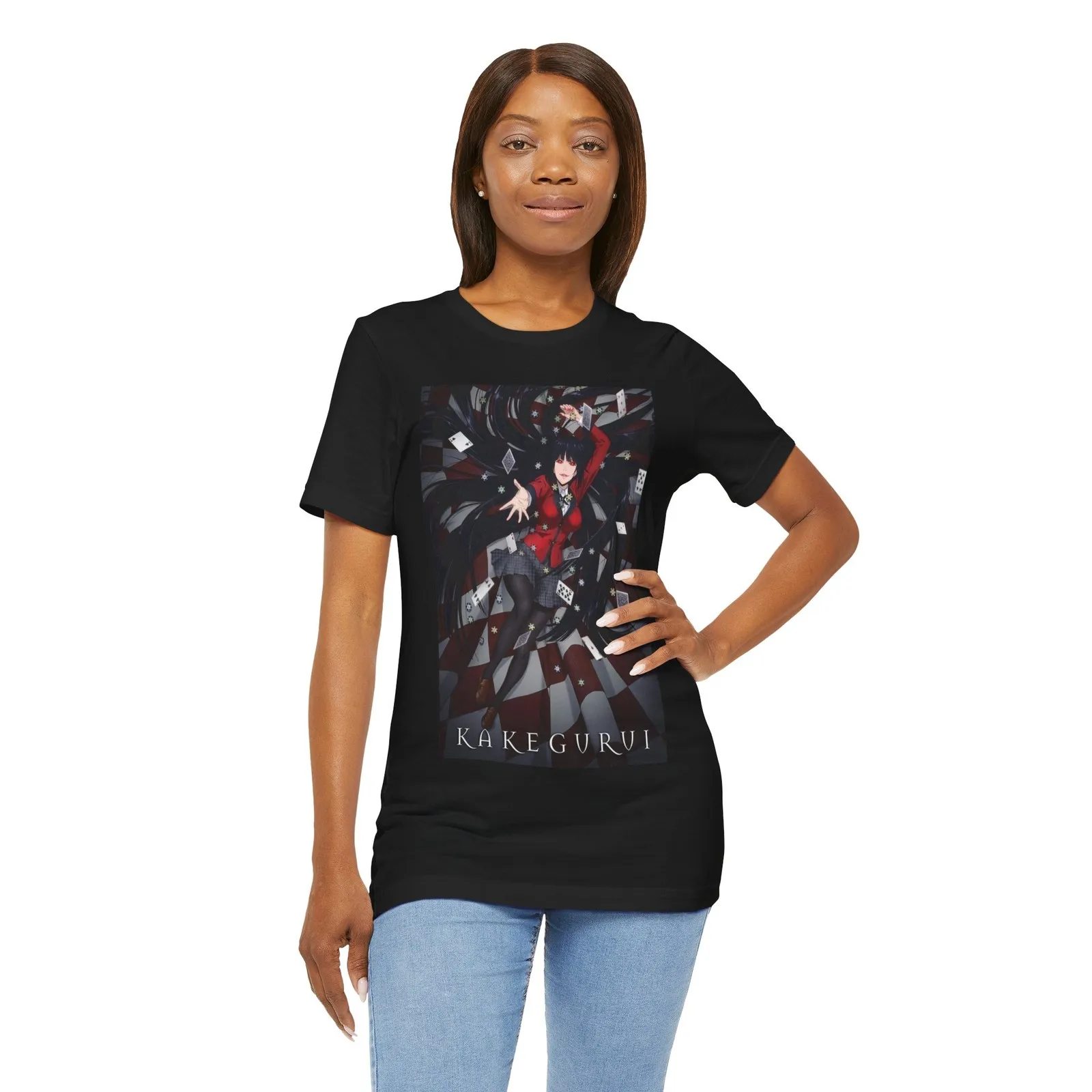 Kakegurui Anime Tee, Unisex Jersey Short Sleeve Shirt, Yumeko Jabami Graphic