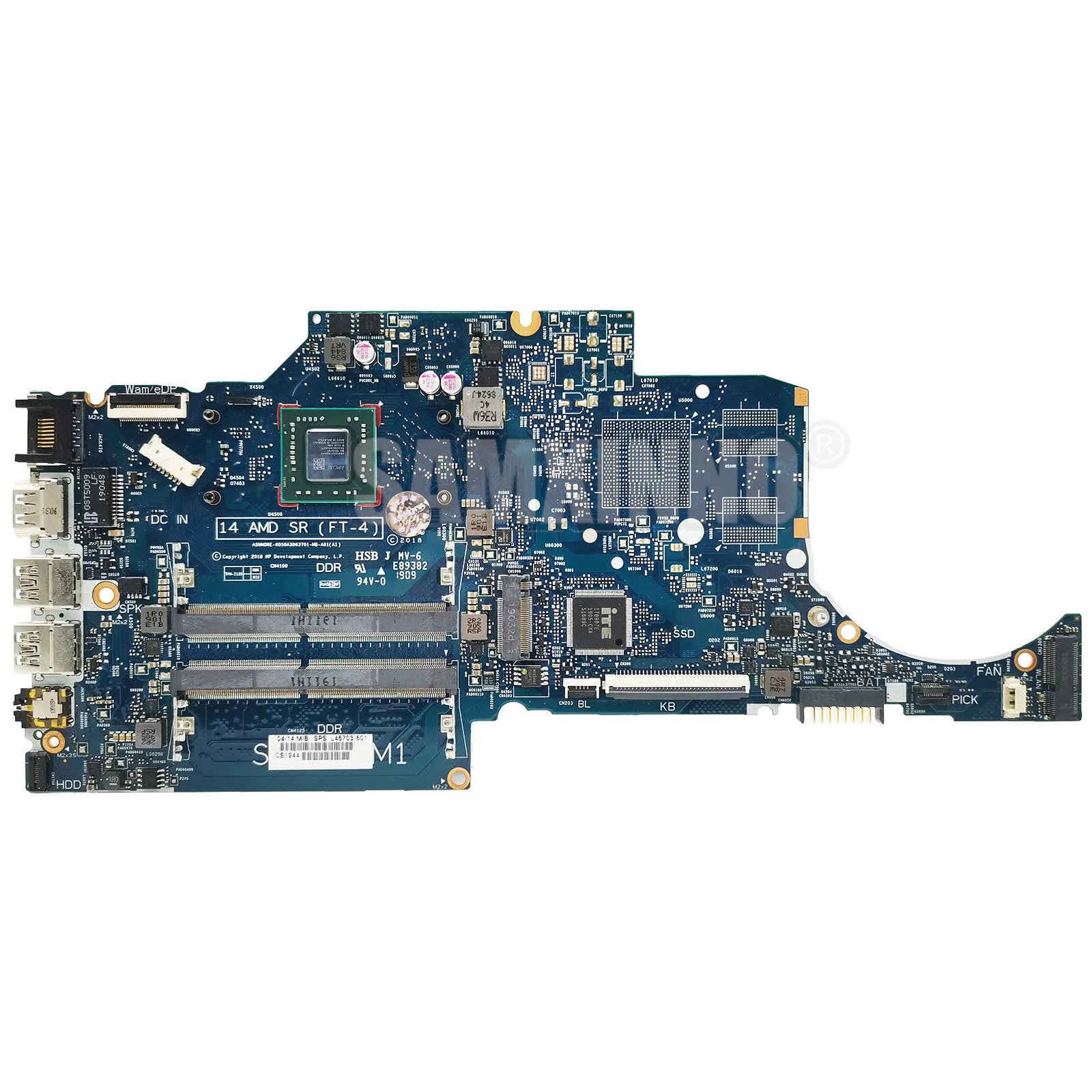 Imagem -06 - Samxinno 6050a3063701-mb-a01 Placa-mãe para hp 14-dk 14s-dk 14s-dp 14s-dp Placa-mãe Portátil com a4 a6 a9 Amd Cpu L46703601