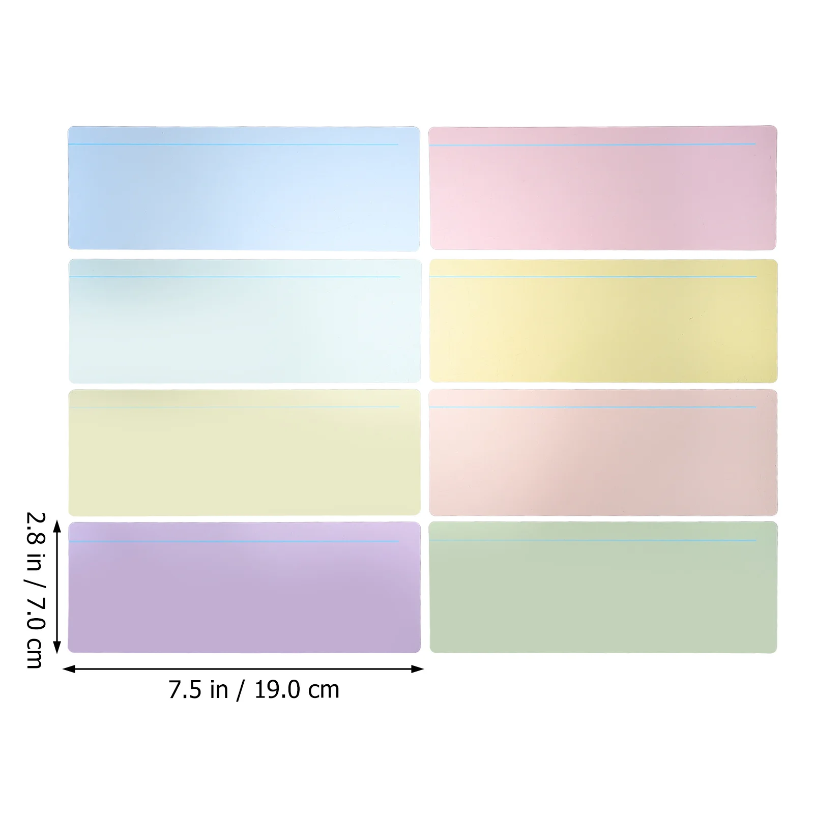 

8Pcs Colored Overlay Guided Reading Bookmarks PVC Strips for Student Reading Tracking Highlight Focus Supplies