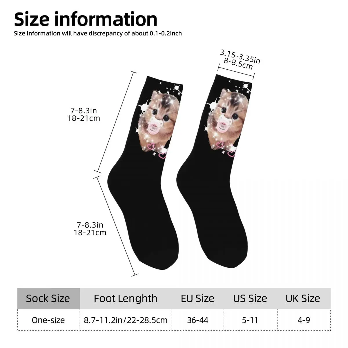 Casual Male Socks Alpha Male Cute Kitten Meme Accessories Comfortable Autism Cat Skateboard Socks All Season