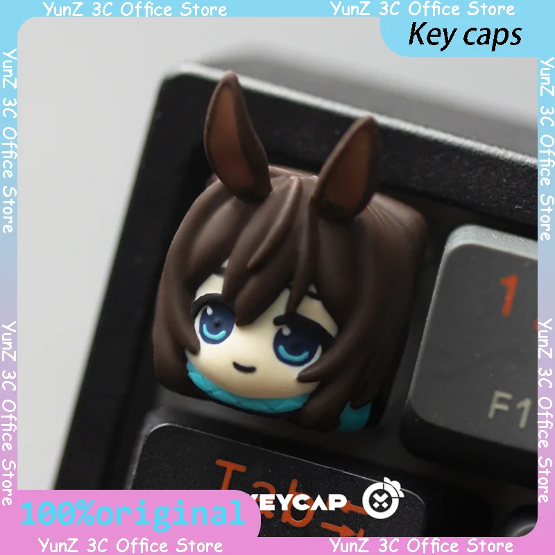 Anime Keycaps Arknights Amiya Puppet Character Custom Keycaps Personalized Resin Art Keycaps Mechanical Keyboard Aula Wooding