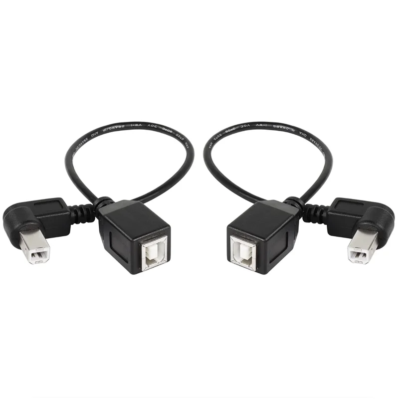 For Scanner Printer Desktop Laptop Computer USB Cable 90 Elbow USB-B Printing Extension Cable Male to Female