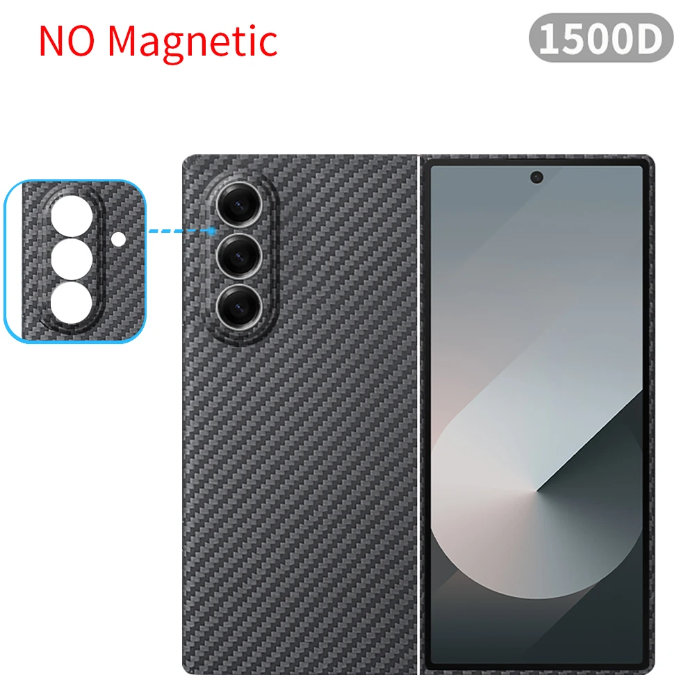 Voor samsung z fold 7 carbon case 600d kevlar aramidevezel magsafe stof ultradunne harde cover magnetische balck Slim light premium