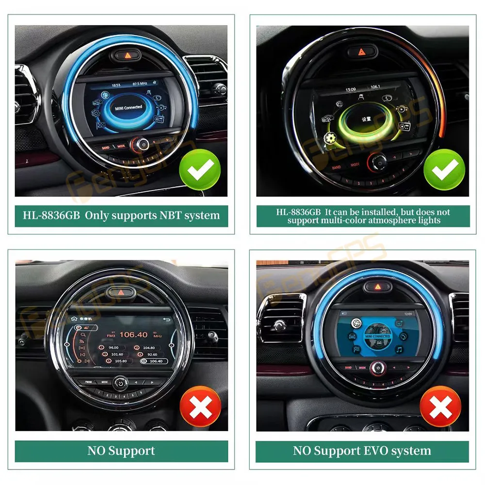 

7" Android 13 CarPlay Car Radio For BMW Mini F54 F55 F56 F57 F60 2014-2024 AI Touch Screen Multimedia Player GPS Navigation DSP