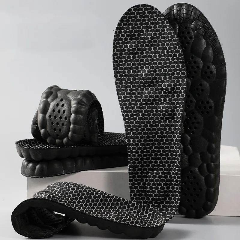 

Graphene 4D PU Massage Arch Insoles For Men High Elasticity Shock Absorption Odor Prevention Sweat Absorption Sports Insoles