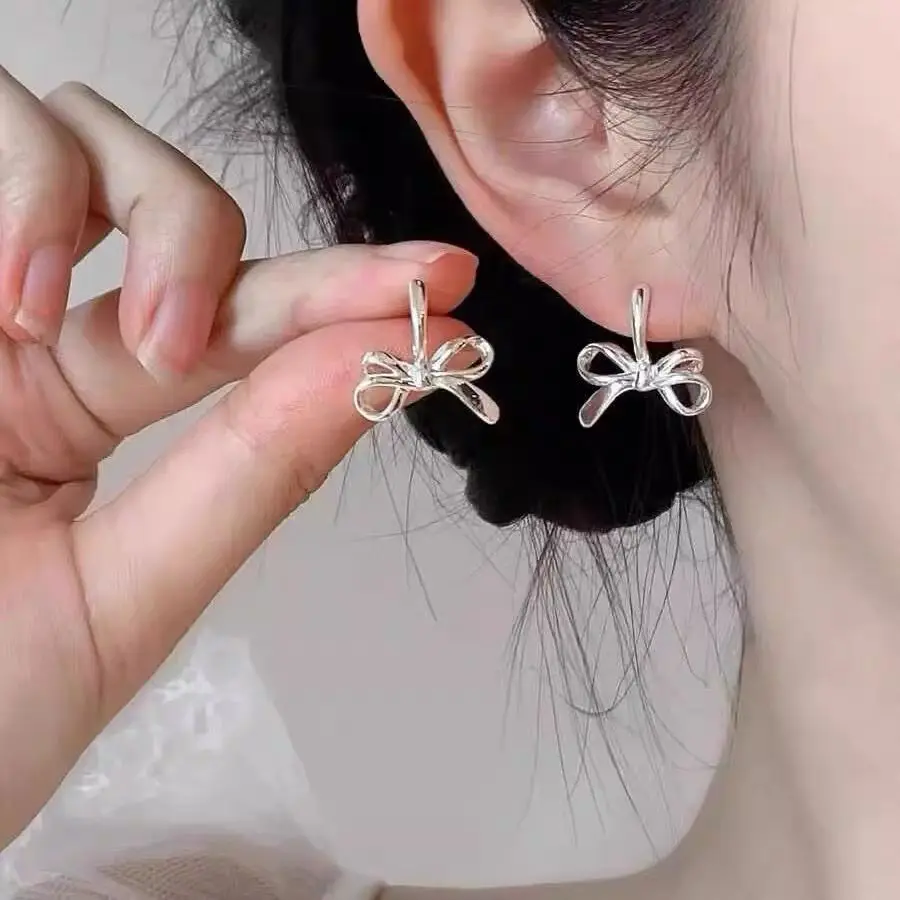 925 Sterling Silver Stud Earrings, Dainty Elegant Versatile Ear Jewelry Wholesale for Women