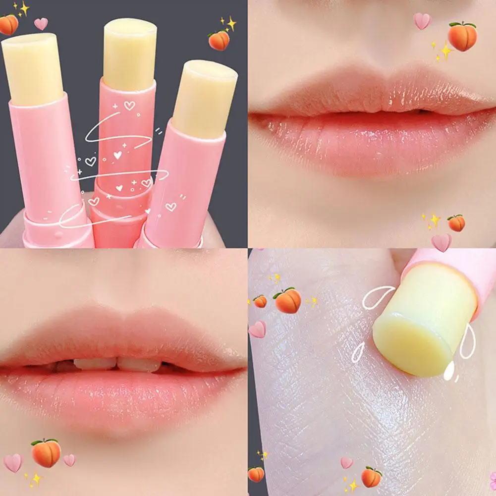 Peach Lip Balm Long-lasting Moisturizing Lipstick Temperature Color Changing Lipstick Hydration Lip Care For Women