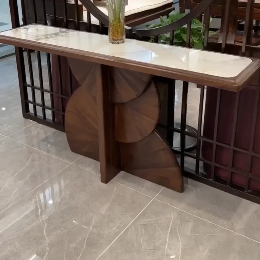 New Chinese ebony end view table entrance table modern simple style solid wood