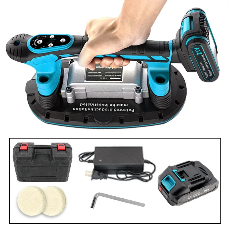 Portable Electric Tile Leveler Machine With 1 Or 2 Batteries 9 Gears Adjustable Vibrator Tool For Ceramic Porcelain Wall Floor