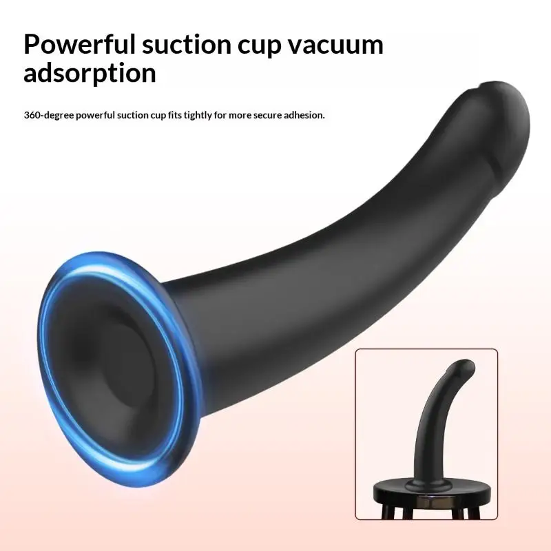 Dildo curvo in silicone con ventosa per training anale_voghion.com
