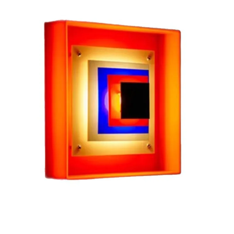 Medieval Bauhaus wall lamp, bedroom living room ambient lamp, colorful photo frame corridor decorative background wall lamp