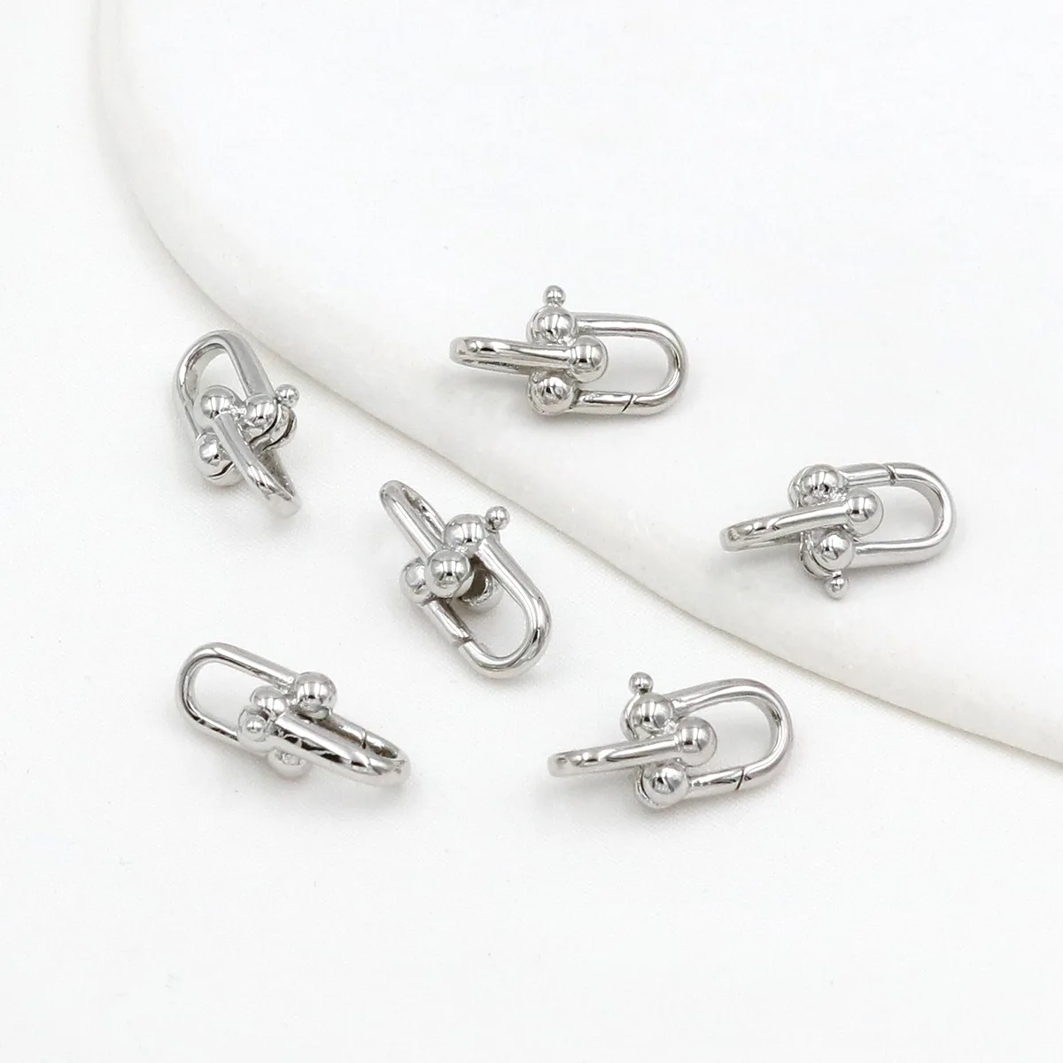 1 قطعة النحاس U شكل مشبك موصلات ل قلادة سوار صنع اليدوية نهاية الربيع المشابك DIY بها بنفسك مجوهرات اكسسوارات #6