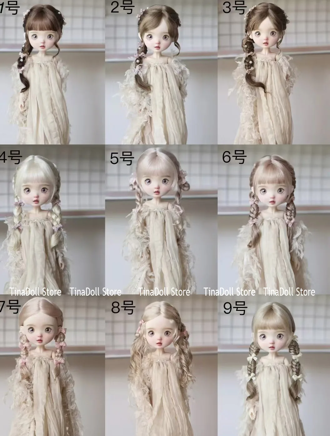 （TinaDoll Store）2026 new style high quality Various Mohair Wigs for Landoudou Landazz 16cm head circumstance series M008