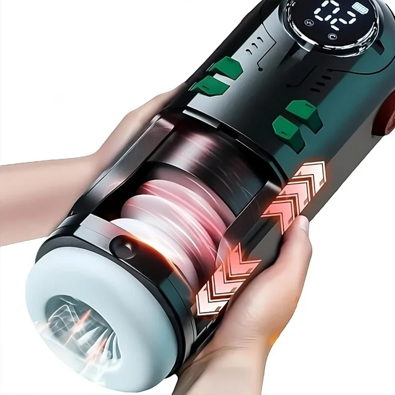 Producto telescópico del dispositivo del entrenamiento del pene del calentamiento de la vibración de la botella del avión de la cápsula espacial