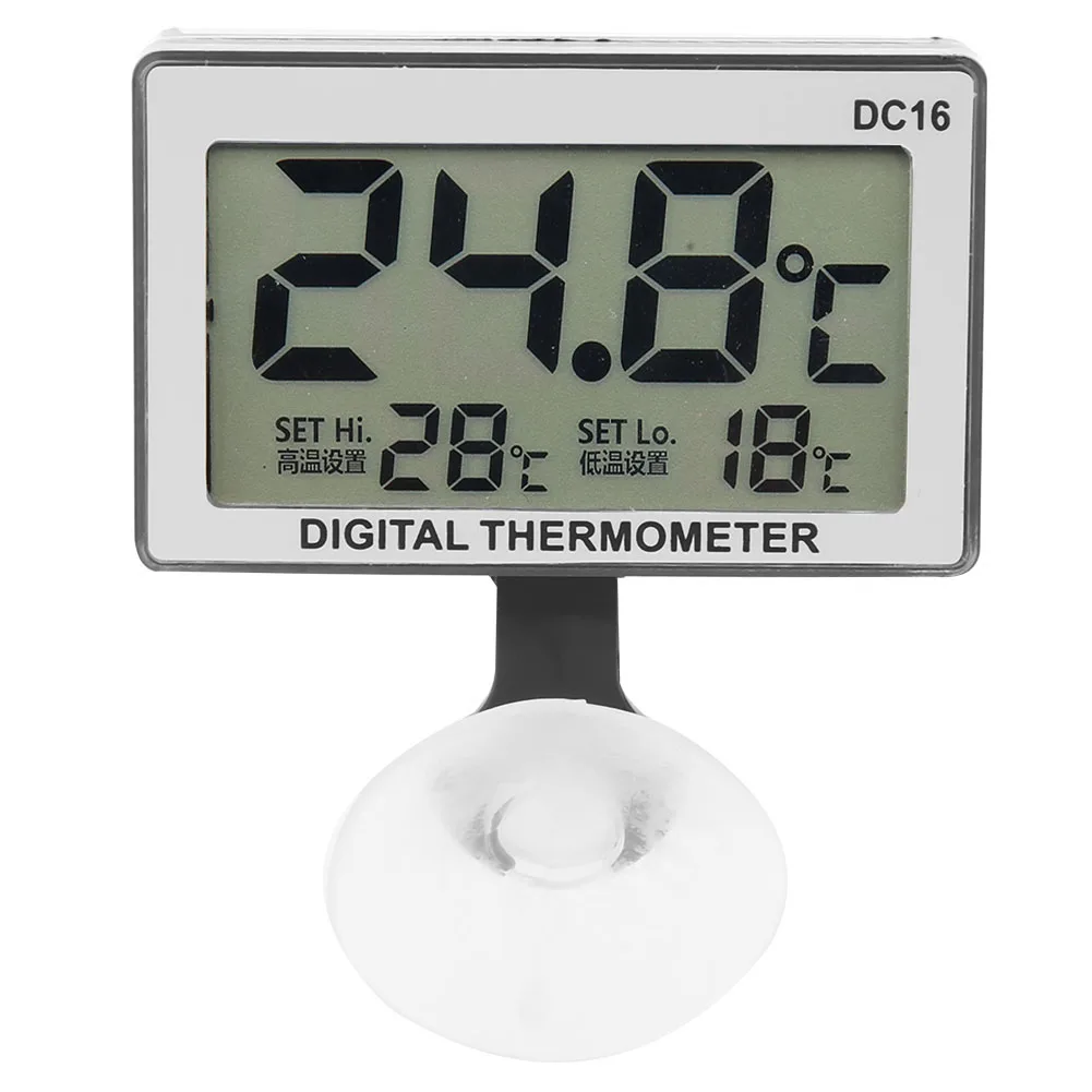 Termometro digitale LCD Strumento di misurazione della temperatura impermeabile Sonda integrata wireless Accessori per acquari per acquari 0 ℃ -37 ℃
