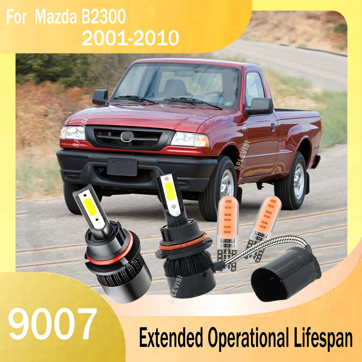 

9007 HB5 LED Headlight -illuminate the road ahead without blinding For Mazda B2300 2001 2002 2003 2004 2005 2006 2007 2008-2010