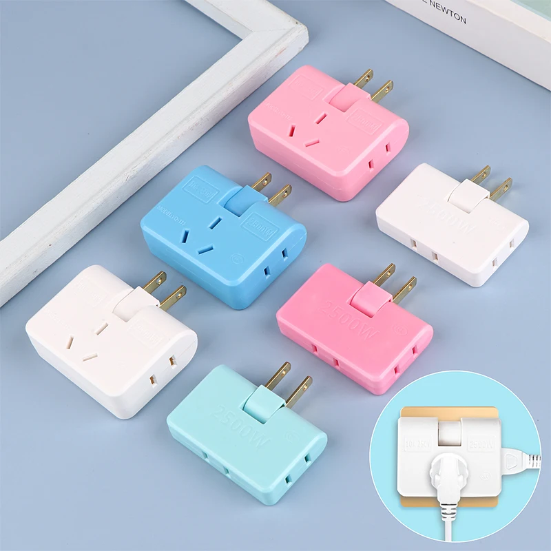 3 In 1 Extension US/EU Plug Electrical Adapter 180 Degree Rotation Adjustable 2 USB Mobile Phone Charging Converter Socket