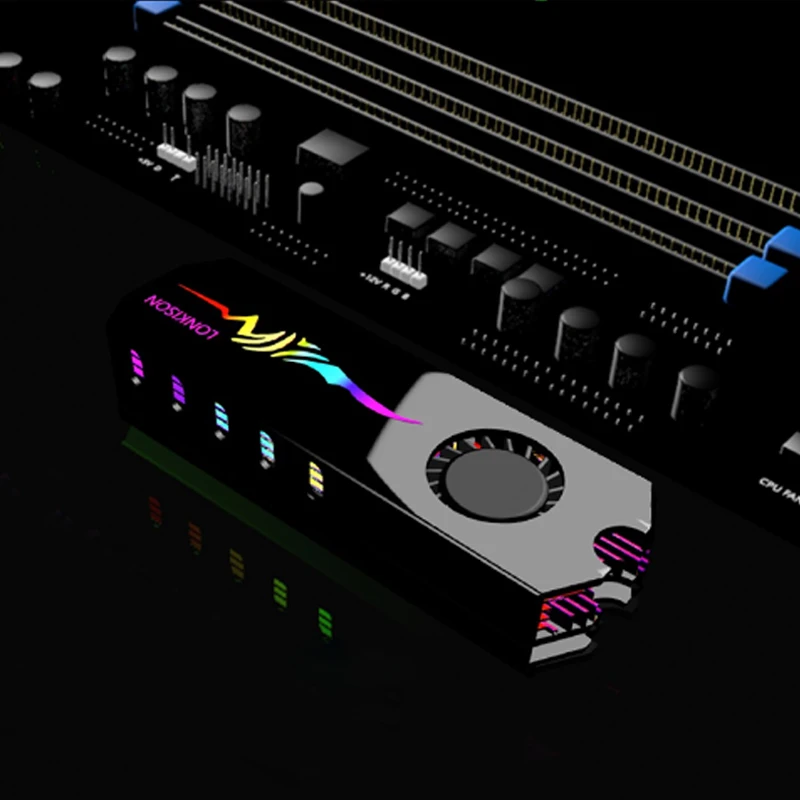 M2 SSD المبرد برودة M.2 2280 NVME NGFF الحالة الصلبة القرص الصلب المبرد بالوعة الحرارة لوحة حرارية كمبيوتر مكتبي تبريد ARGB AURA SYNC