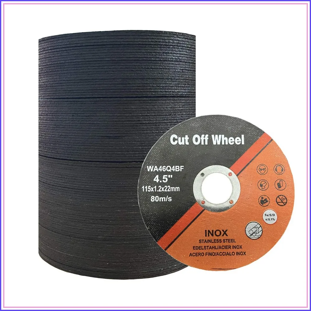 

4-1/2" Cutting Wheel 100 Pcs Ultra Thin Disc for Metal & Stainless Steel, 4.5"x.047"x7/8", Fits Angle Grinder