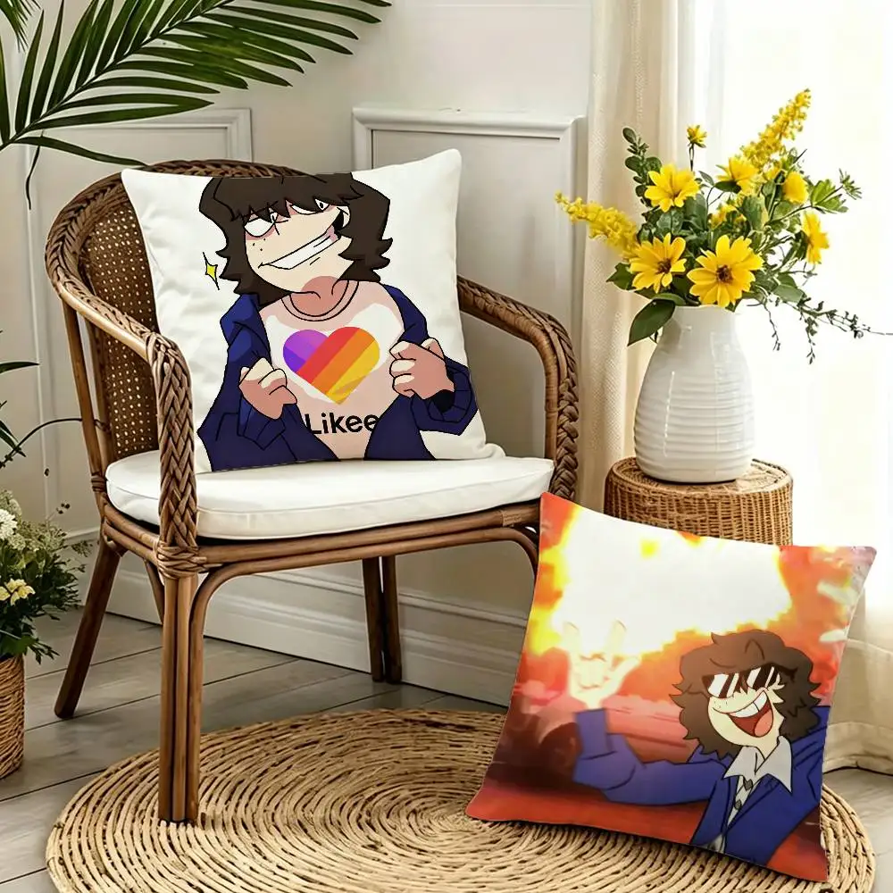 

onewheatmark Will & Mike Double-sided print Pillow Case for Sofa Living Room Home office Decor Protective Cover