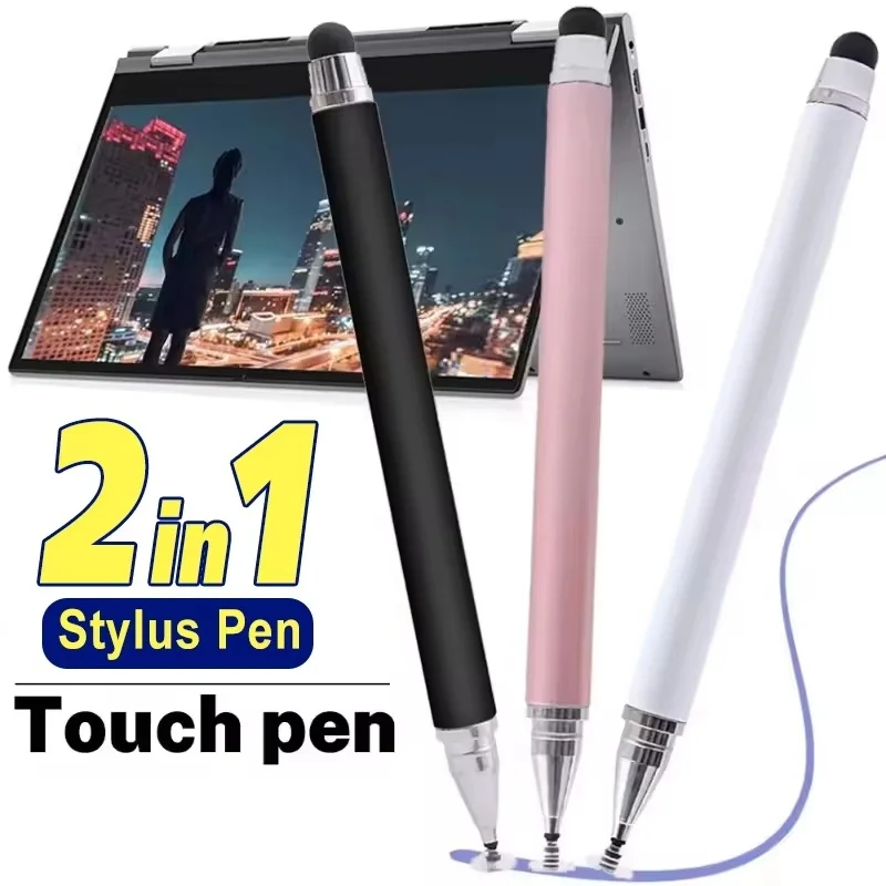 

Tablet Stylus Pen For iPhone iPad Samsung Huawei Xiaomi Tablet Android Universal Capacitive Pens 2 In 1 Smart Screen Touch Pens