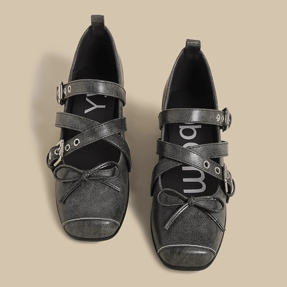 Zapatos De Mujer, novedad De primavera, punta cuadrada, hebilla De una línea, Zapatos decorativos para Mujer, Zapatos De viaje diario al aire libre para Mujer