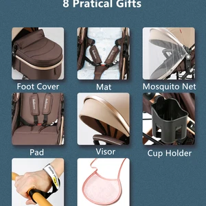 Belecoo-Transstravel-System Babywagen, hohe Landbekämpfung, vier Räder, 0-3 Jahre Komfortwagen können gefaltet werden, 3 in 1 6 Hauptverkaufsauto Baby Compact - №6