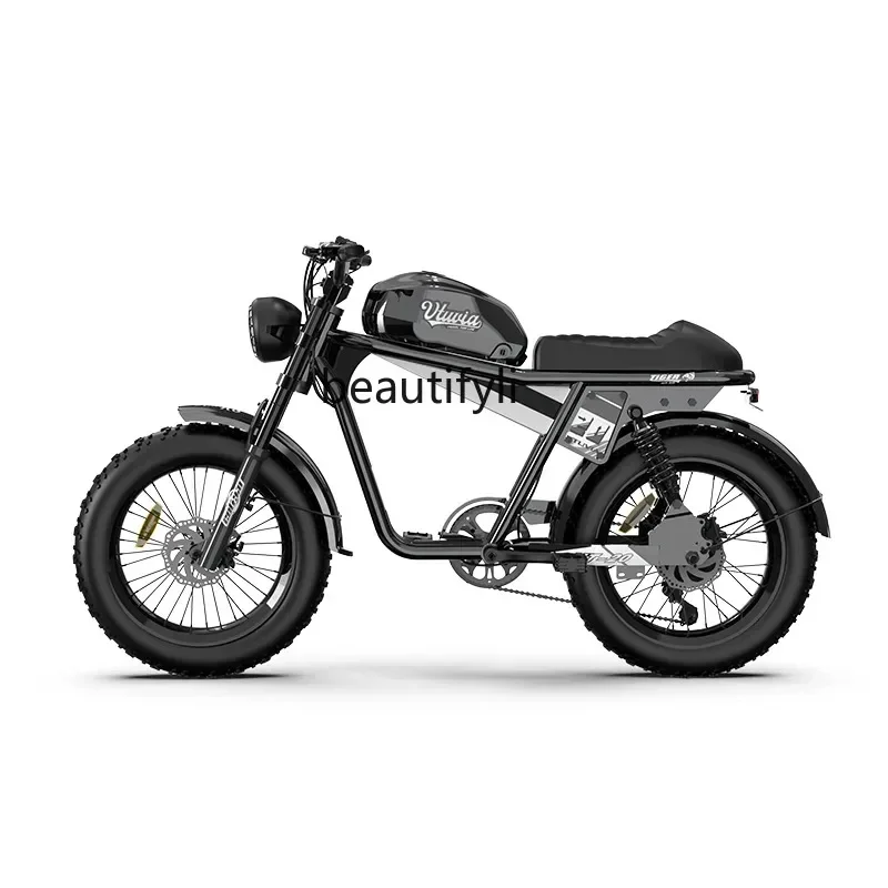 Retro electric bicycle adult help girls small new battery car motorcycle K185