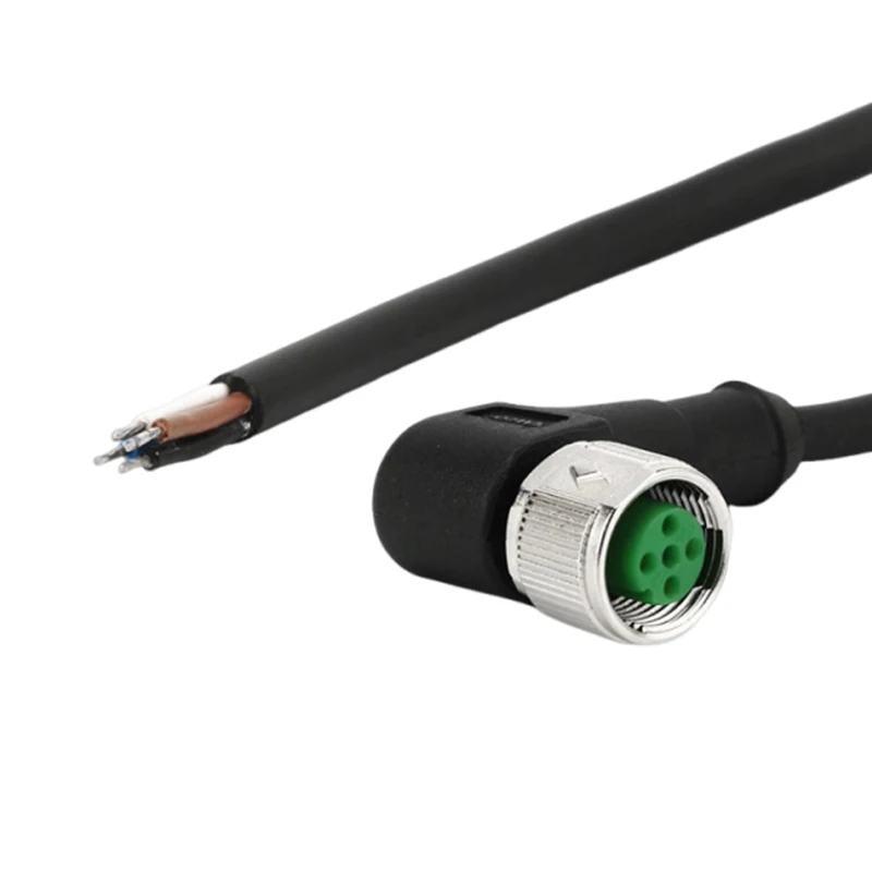 M12 4 5 8 12 Pin Single Head Wire Waterproof  IP67 Aviation Plug Male Female Connector Adapter Line 3-10 M Industrial Grade