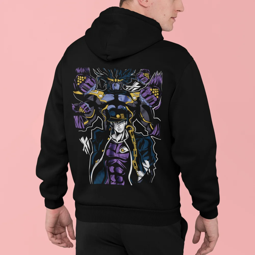 

Jotaro Kujo-JoJo's Bizarre Hoodie JoJo's Bizarre Adventure Anime Back And Front