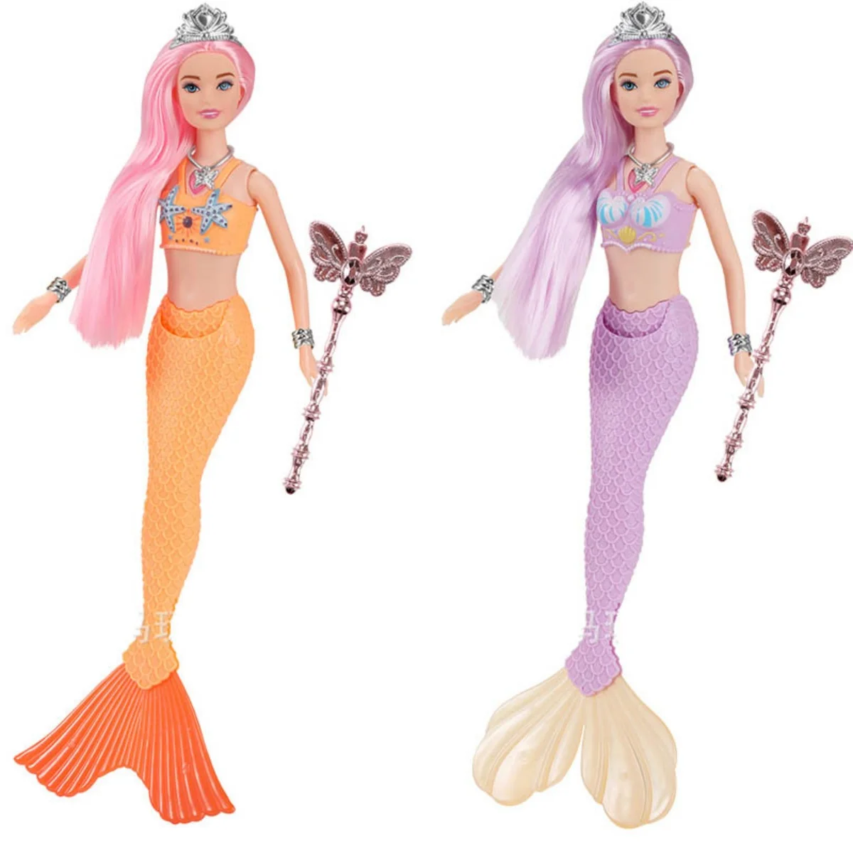 

30cm Beautiful Mermaid Princess Doll 1/6 BJD Tail Moveable Joints With Light Music Mermaid Figure Girl Play House Toy Gift
