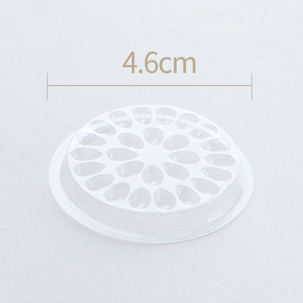 100 個使い捨てプラスチックフラワーまつげホルダーステッカー接着剤接着パレットまつげエクステンションメイクツール