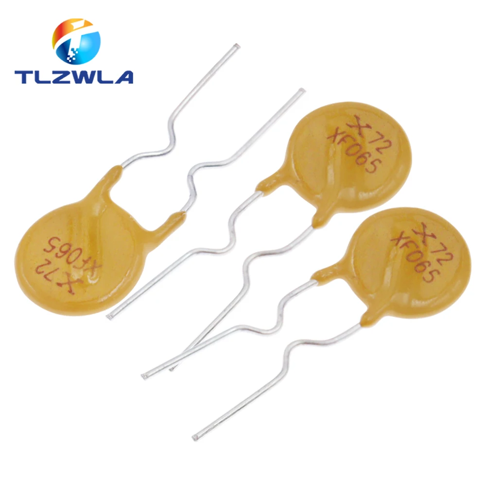 10PCS PPTC resettable fuse RXEF065 XF065 Pitch 5mm 72V 0.65A 650MA