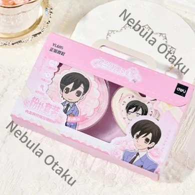 Ouran High School Host Club Fujioka Haruhi Powder Puff Set Combination Borla Cosplay Legal Copy Anime Peripheral Adorable Gifts