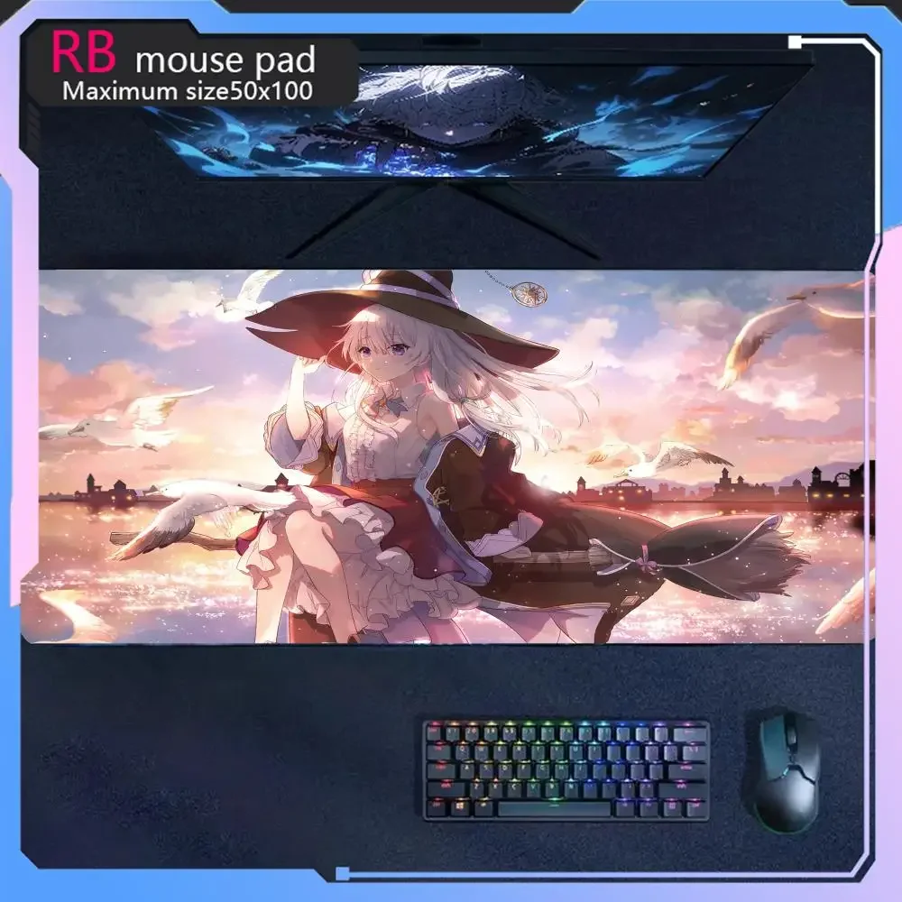 

Anime MousePad Elaina Mouse Pad high-definition printing anime large game mouse pad Game console company keyboard mouse pad Elai