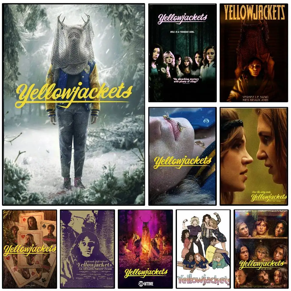 The Suspenseful Horror Movie Y-Yellowjackets Poster Art Sticky Wall Waterproof Home Living Room Bedroom Bar Aesthetic Decoration