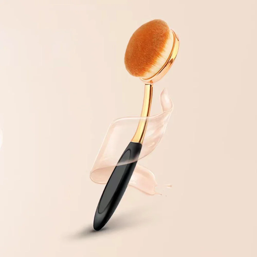 1PC ブラックネイルクリーナーブラシ歯ブラシ形状メイクブラシ便利な跡のない花びら歌舞伎ネイルダストブラシペンファンデーションツール