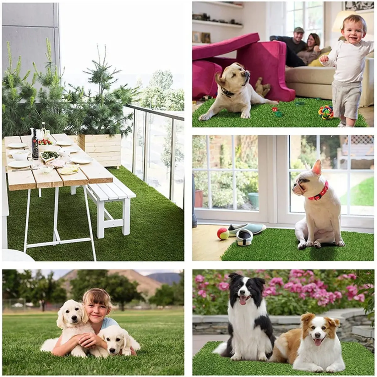 AT16 Artificial Grass, Professional Dog Grass Mat, Toilet Training Carpet, Large Lawn Outdoor Carpet Terrace Lawn(80x100cm)