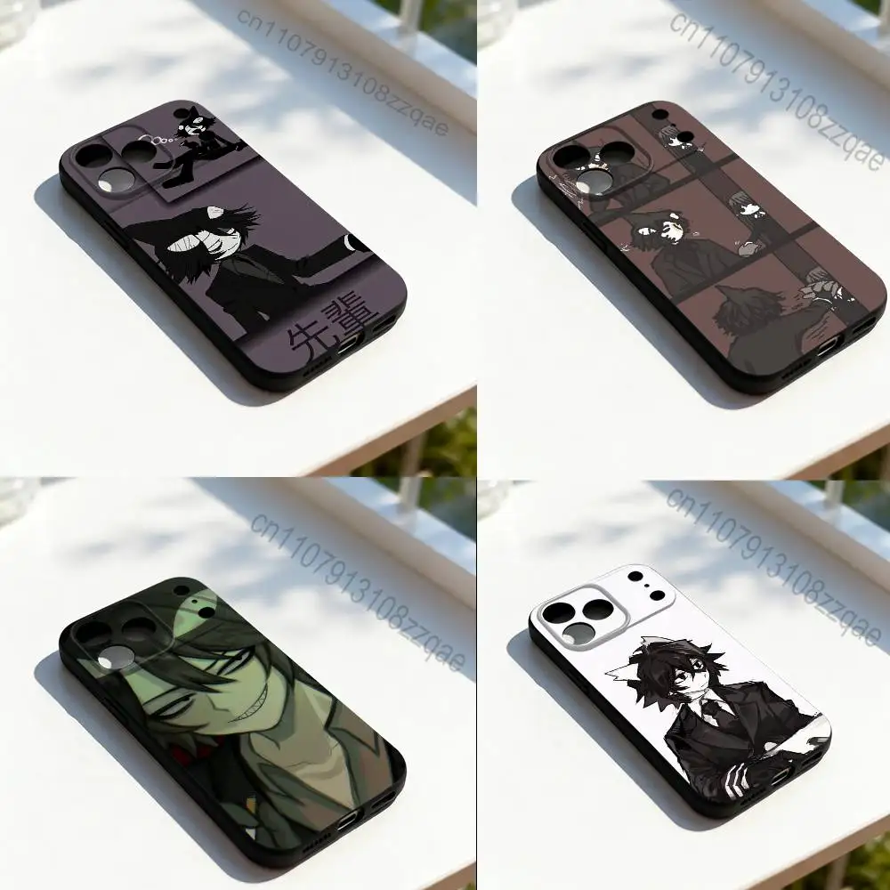 Чехол для телефона Game O-Okegom Idate Cool для iPhone 17, 16, 15, 14, 13, 12, 11, Pro, Max, Plus, E, SE4, Air, Mini, черный, с точным вырезом под камеры