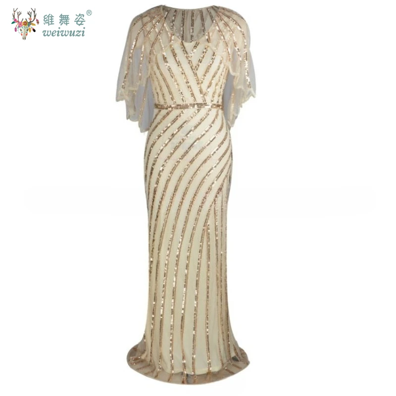 

Vintage 1920s Flapper Cocktail Gatsby Fishtail Dress Bridesmaid Wedding Long Formal Gown New Year Luxury Sequin Evening Dresses