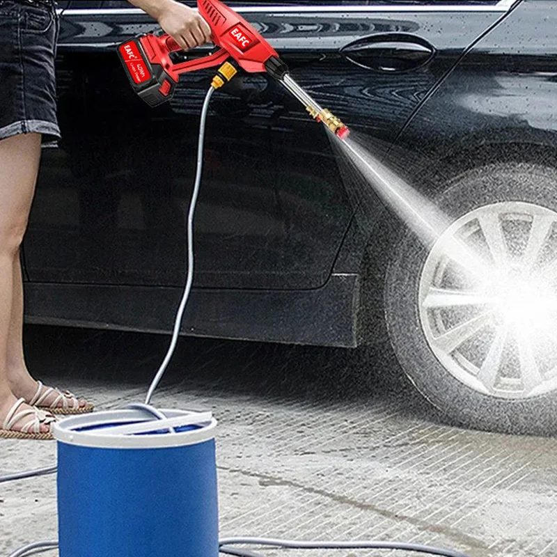 100Bar Portable High Pressure Car Water Gun Rechargeable 600W Car Washing Wash Spray Cleaning Machine