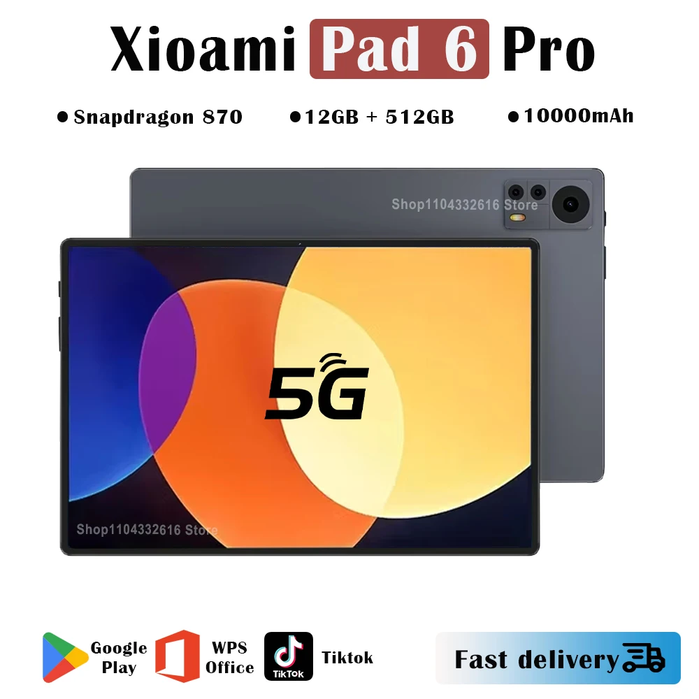 Global Version Mi Pad 6 Pro Tablet Snapdragon 870 PC Android 12 16GB 1T 5G Dual SIM Phone PC Dual SIM Card 5G WIFI Tablet