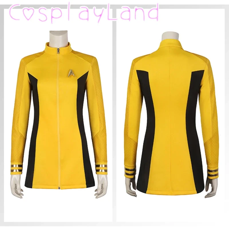 

Carnival Halloween Strange New Worlds Una Chin Cosplay Riley Costume Heroine Crew Member Number One Uniform Suit with Badge